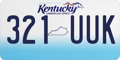 KY license plate 321UUK