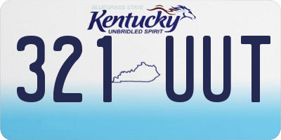 KY license plate 321UUT