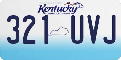 KY license plate 321UVJ