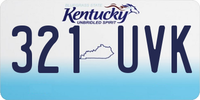 KY license plate 321UVK