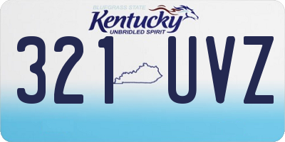 KY license plate 321UVZ