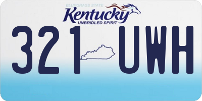 KY license plate 321UWH