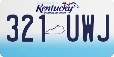 KY license plate 321UWJ