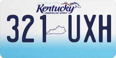 KY license plate 321UXH