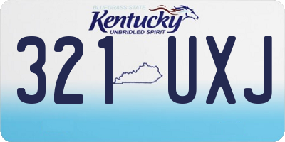 KY license plate 321UXJ