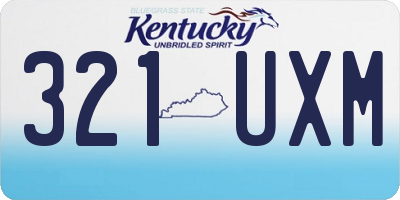 KY license plate 321UXM