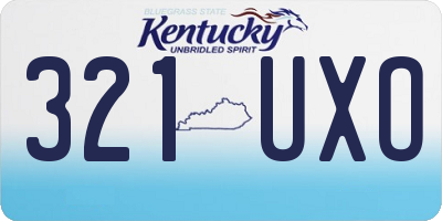 KY license plate 321UXO