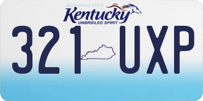 KY license plate 321UXP