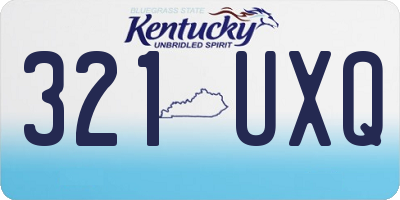 KY license plate 321UXQ