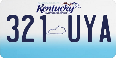 KY license plate 321UYA