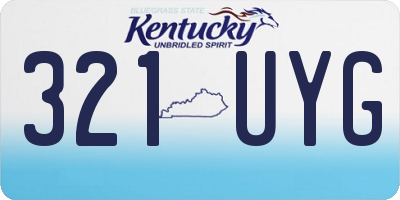 KY license plate 321UYG