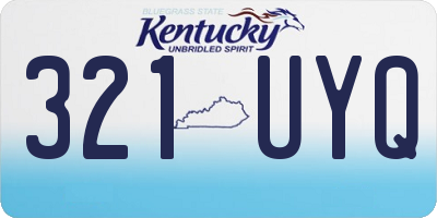 KY license plate 321UYQ