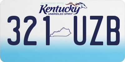 KY license plate 321UZB