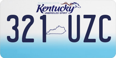 KY license plate 321UZC