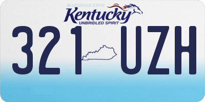 KY license plate 321UZH