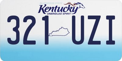 KY license plate 321UZI