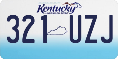 KY license plate 321UZJ