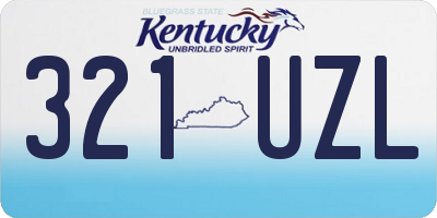 KY license plate 321UZL