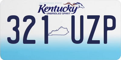 KY license plate 321UZP