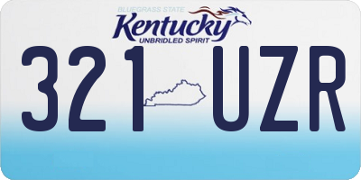 KY license plate 321UZR