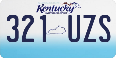 KY license plate 321UZS