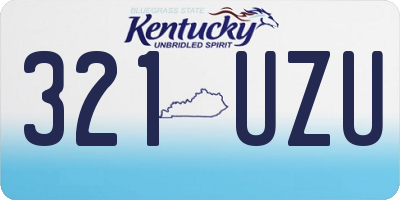 KY license plate 321UZU
