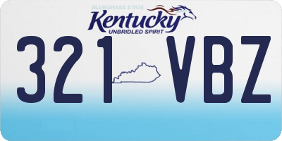 KY license plate 321VBZ