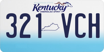 KY license plate 321VCH