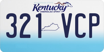 KY license plate 321VCP