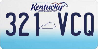 KY license plate 321VCQ