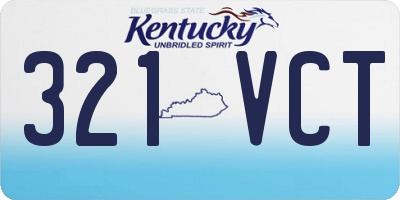 KY license plate 321VCT