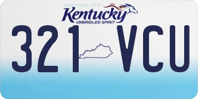 KY license plate 321VCU