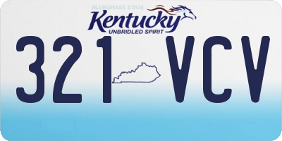 KY license plate 321VCV