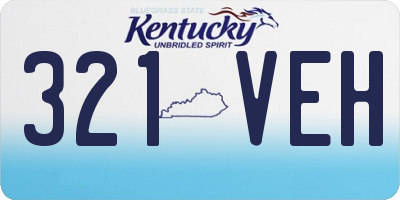 KY license plate 321VEH