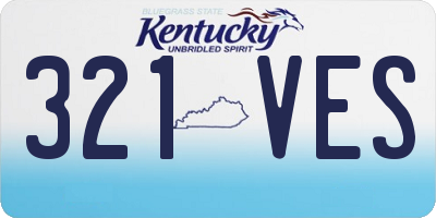 KY license plate 321VES