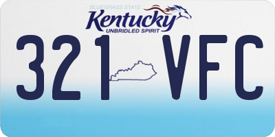 KY license plate 321VFC