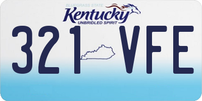 KY license plate 321VFE