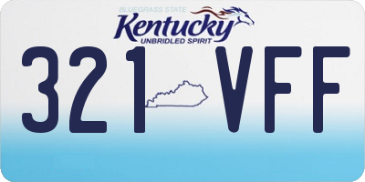 KY license plate 321VFF