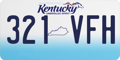 KY license plate 321VFH