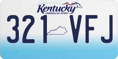 KY license plate 321VFJ