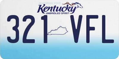 KY license plate 321VFL