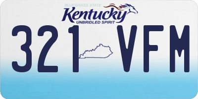 KY license plate 321VFM