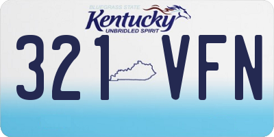 KY license plate 321VFN