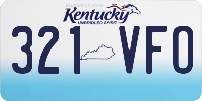 KY license plate 321VFO