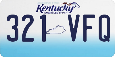 KY license plate 321VFQ