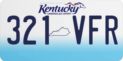 KY license plate 321VFR