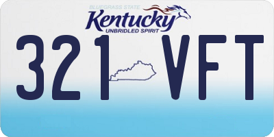 KY license plate 321VFT