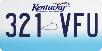 KY license plate 321VFU
