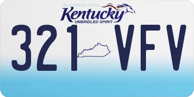 KY license plate 321VFV