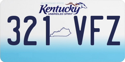 KY license plate 321VFZ
